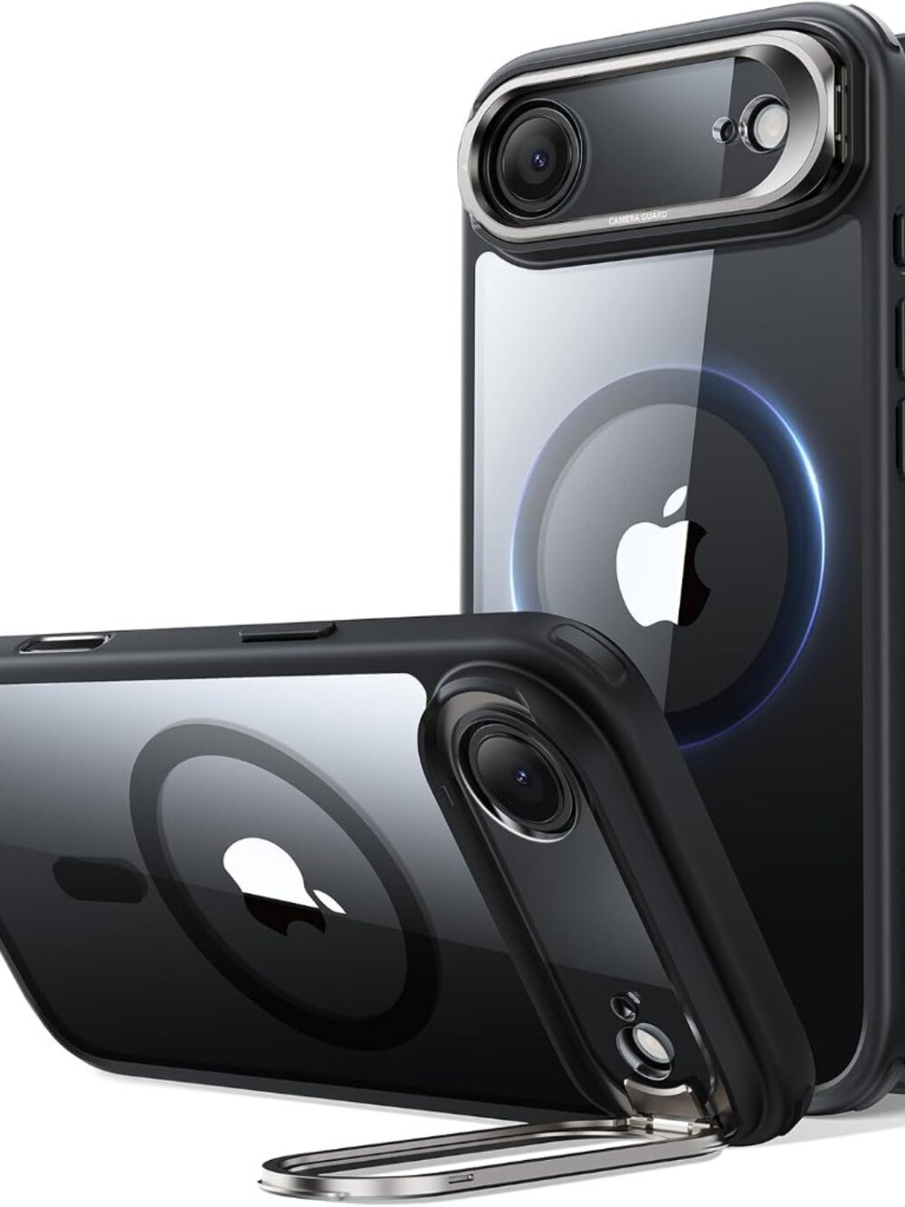 ESR Flex Stand, Stash Stand, MagSafe Case for iPhone Air — Clear Black